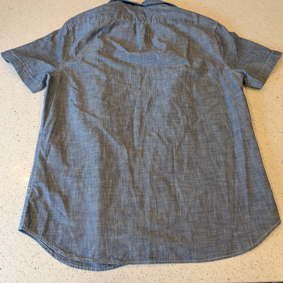 Men's Blue Short Sleeve Shirt - Picture 6 of 6